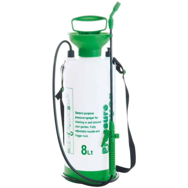Pompe pulvérisateur à pression 8 litres pour jardinage avec pulvérisateur pour plantes 18x56x18 cm