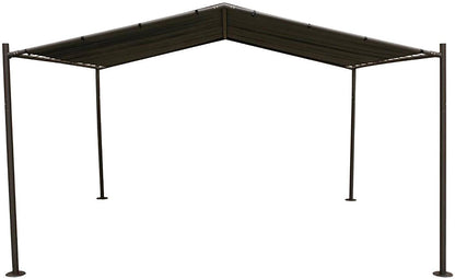 Gazebo Certeli carré forme Abri coloris graphite-ardoise 4x4