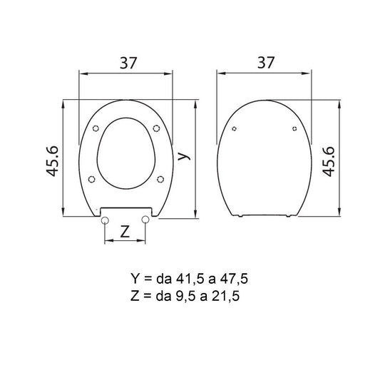 Abattant WC modèle AP fermeture lente blanc