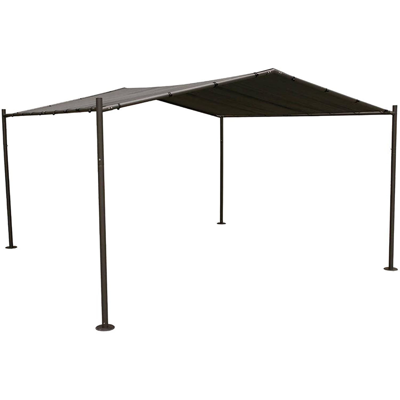 Gazebo Certeli carré forme Abri coloris graphite-ardoise 4x4