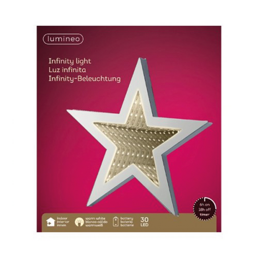 Étoile led chaude 26 x 26 cm