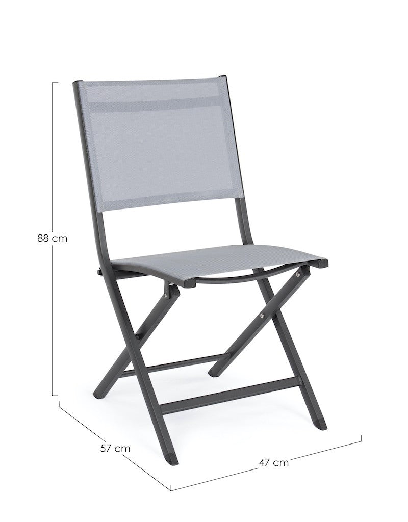 Chaise pliante Elin Antracite-Grigio
