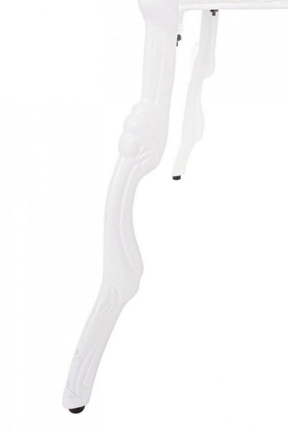 Table Victoria ronde blanche en aluminium D80 cm