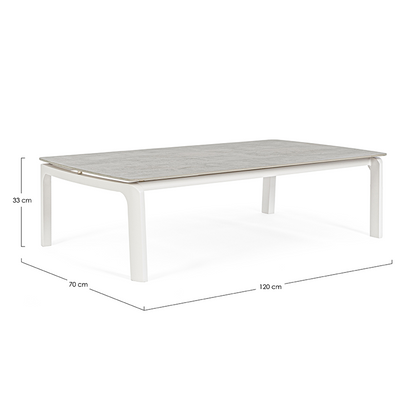 Table basse JALISCO 120X70 BLANC