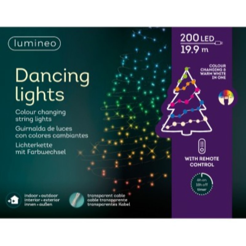 Bande LED extérieure 200 LED avec télécommande 24,9 mètres