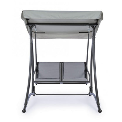 Balançoire deux places en acier Anthracite GRELY 145x120x h185 cm