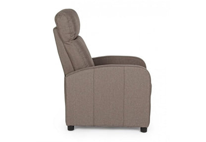 Fauteuil Inclinable Tabac Elodie Text - Dimensions : 67,5a x 90,5/140b x 98h x 45,5h1 x 61,5h2 cm