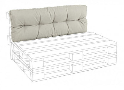 Dossier poly palette coussin tissu beige