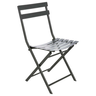 Chaise Pliante Graphite - L. 50 x P. 42 x H. 81 cm