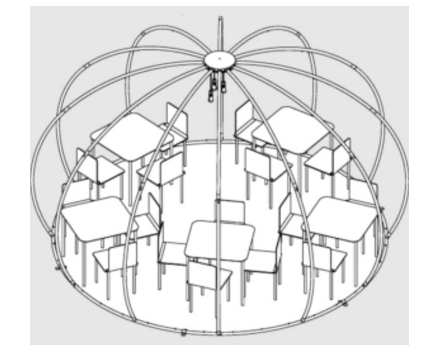 Tente Igloo Panorama 420/484cm en Aluminium