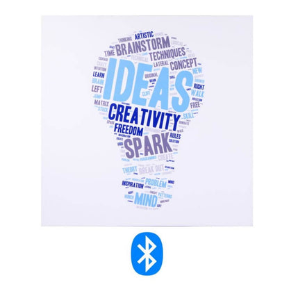 Image Bluetooth avec impression d'ampoule blanche glacée