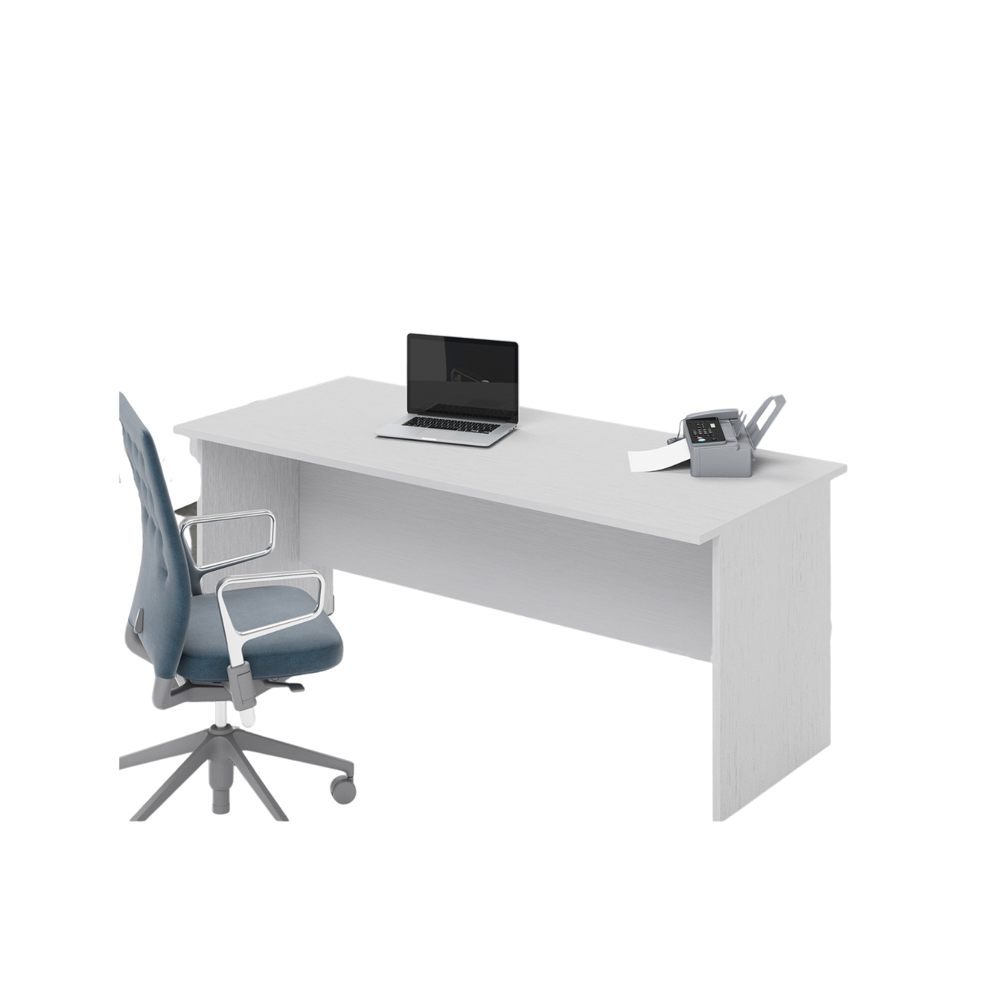 Bureau blanc H74x180x80cm