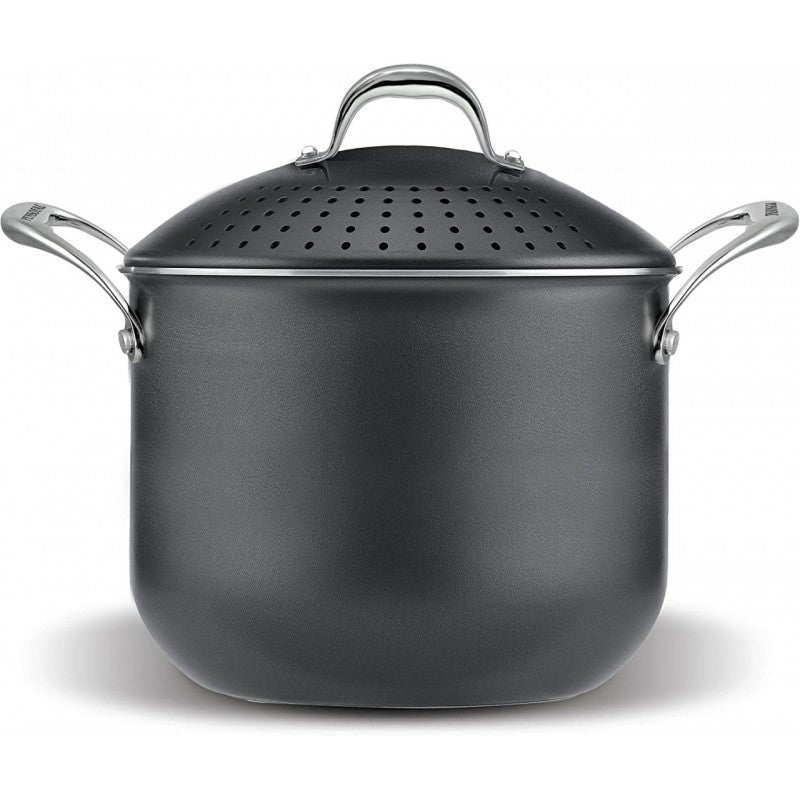 Pot en aluminium BioStone 5 litres diamètre 20 cm avec couvercle égouttoir