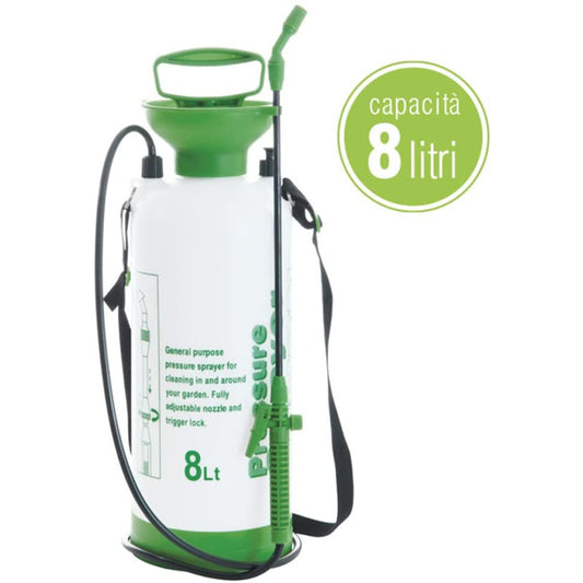 Pompe pulvérisateur à pression 8 litres pour jardinage avec pulvérisateur pour plantes 18x56x18 cm