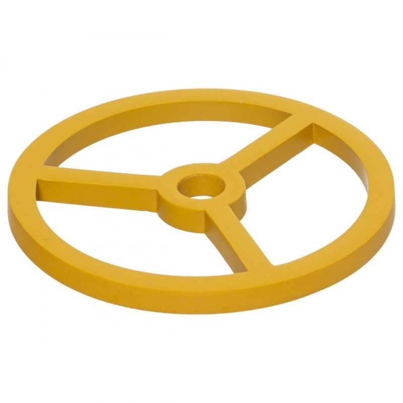 Miroir moderne avec porte-objet jaune diamètre 14x h35 cm