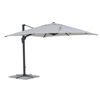 Parasol à Bras en Aluminium Ines 3x3m - Gris Clair