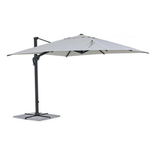 Parasol à Bras en Aluminium Ines 3x3m - Gris Clair
