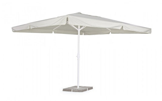 Parasol en Aluminium Alghero - Blanc et Gris Clair