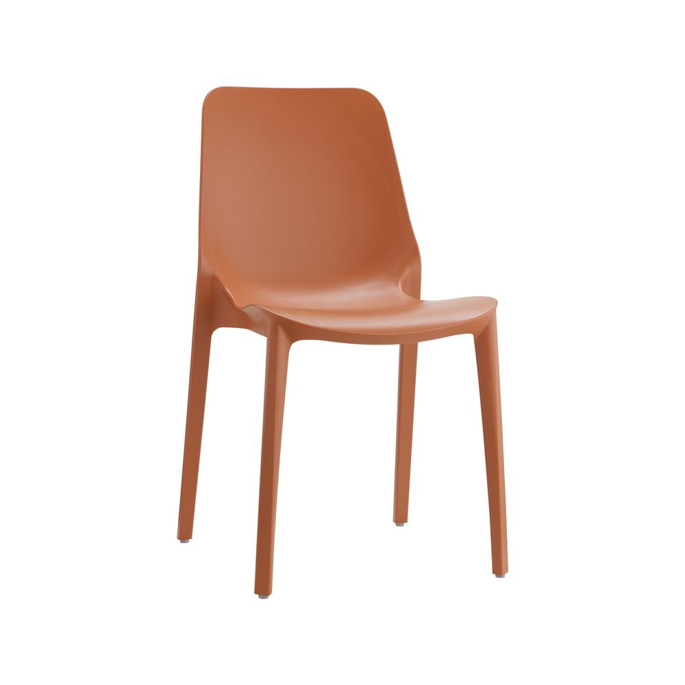 Ginevra Terracotta Chaid in Tecnopolimero renforcé avec une fibre de verre - hauteur assise 47 cm - Utilisation interne / externe - empilable jusqu'à 8 pièces