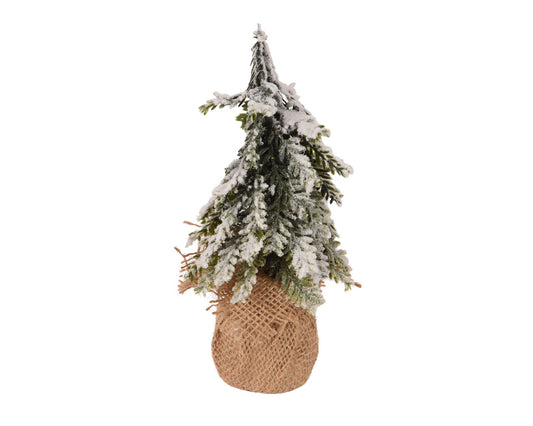Mini sapin enneigé d'intérieur H 20 x Ø 11 cm