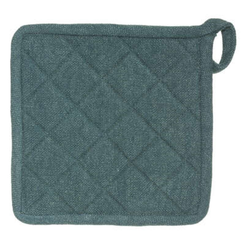 Gant et cache-pot Wilde de couleur bleu canard.