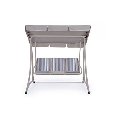 Balancelle Trois Places en Acier Ivoire GRELY 190x120x185h cm