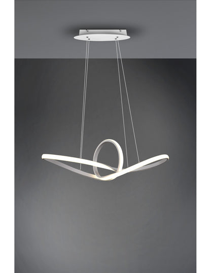 Suspension LED Sansa 28w Dimmable Blanc L80 cm Trio Lighting