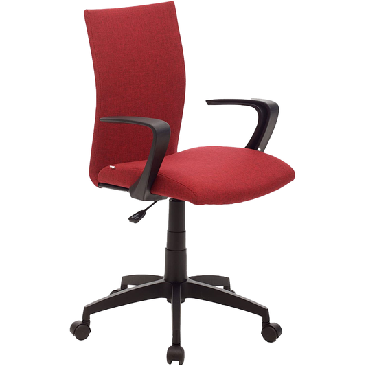 Fauteuil de bureau Milano rouge avec structure en nylon et assise rembourrée