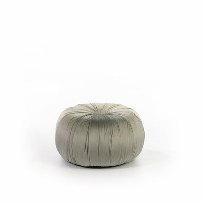 Pouf design velours métal gris 36 x 36 x 30 cm