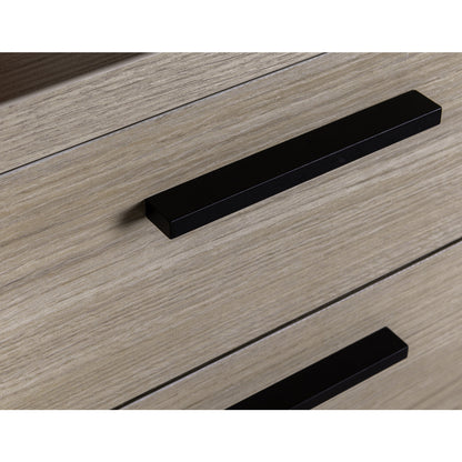 Commode basse avec 3 tiroirs et roulettes H61xL50xP47