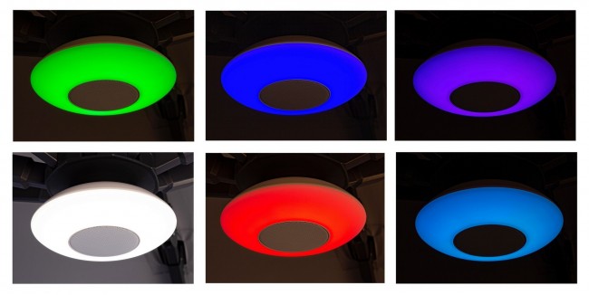 Lampe haut-parleur avec LED pour parapluie