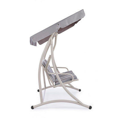 Balancelle Trois Places en Acier Ivoire GRELY 190x120x185h cm