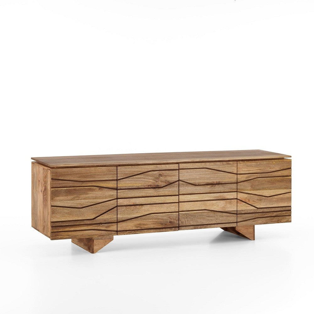Buffet ethnique en manguier marron 177 x 45 xh 75 cm