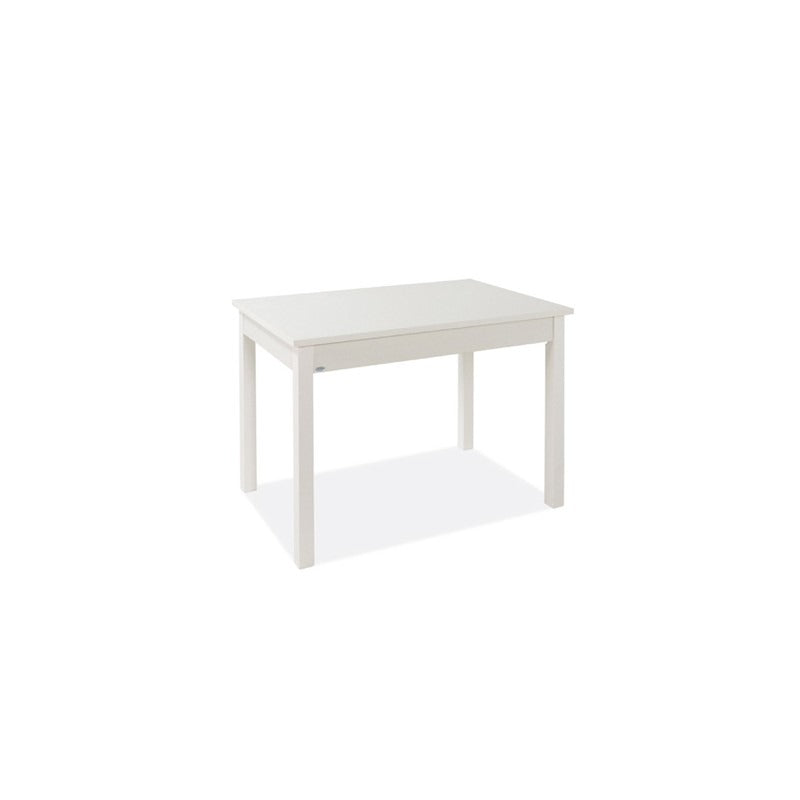 Table à manger extensible Frêne Blanc bois mélaminé 60x90/120 cm