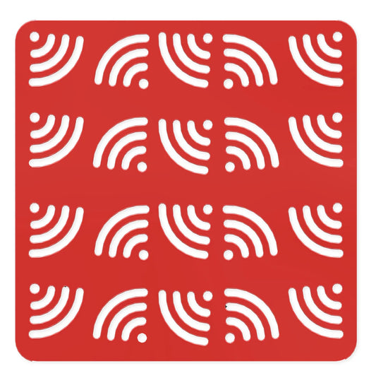 Tappetino lavello Wi-Fi rosso in PVC 32 × 32 cm
