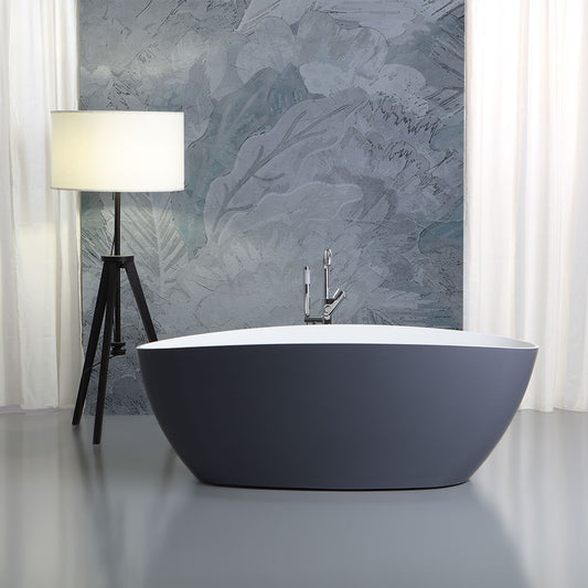 Vasca da bagno freestanding grigia moderna