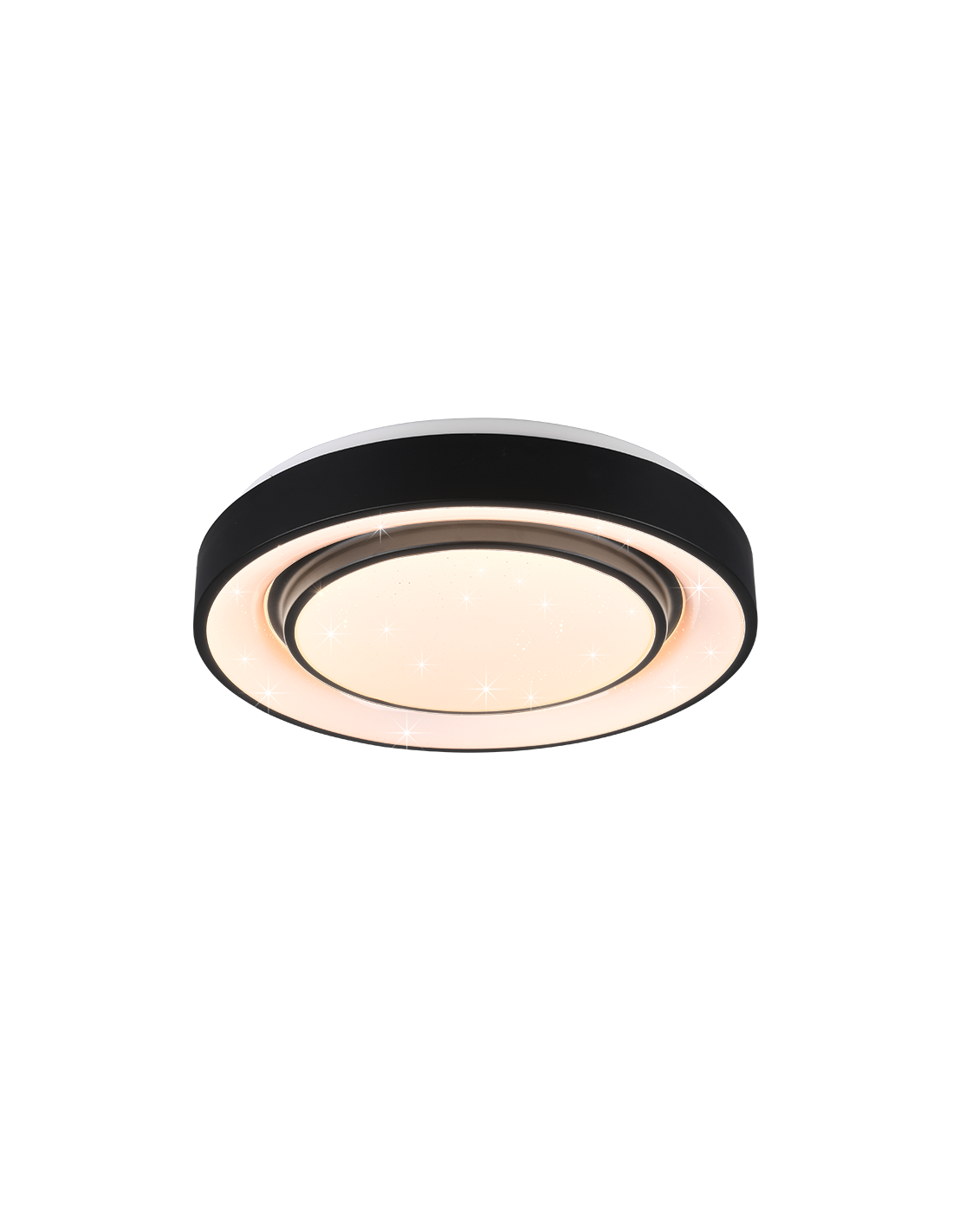 Plafoniera Moderna Led Dimmer RGB Mona Nero Ø38 cm Trio Lighting