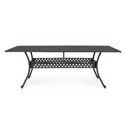 Table Extérieure Rectangulaire Anthracite 107x213 cm