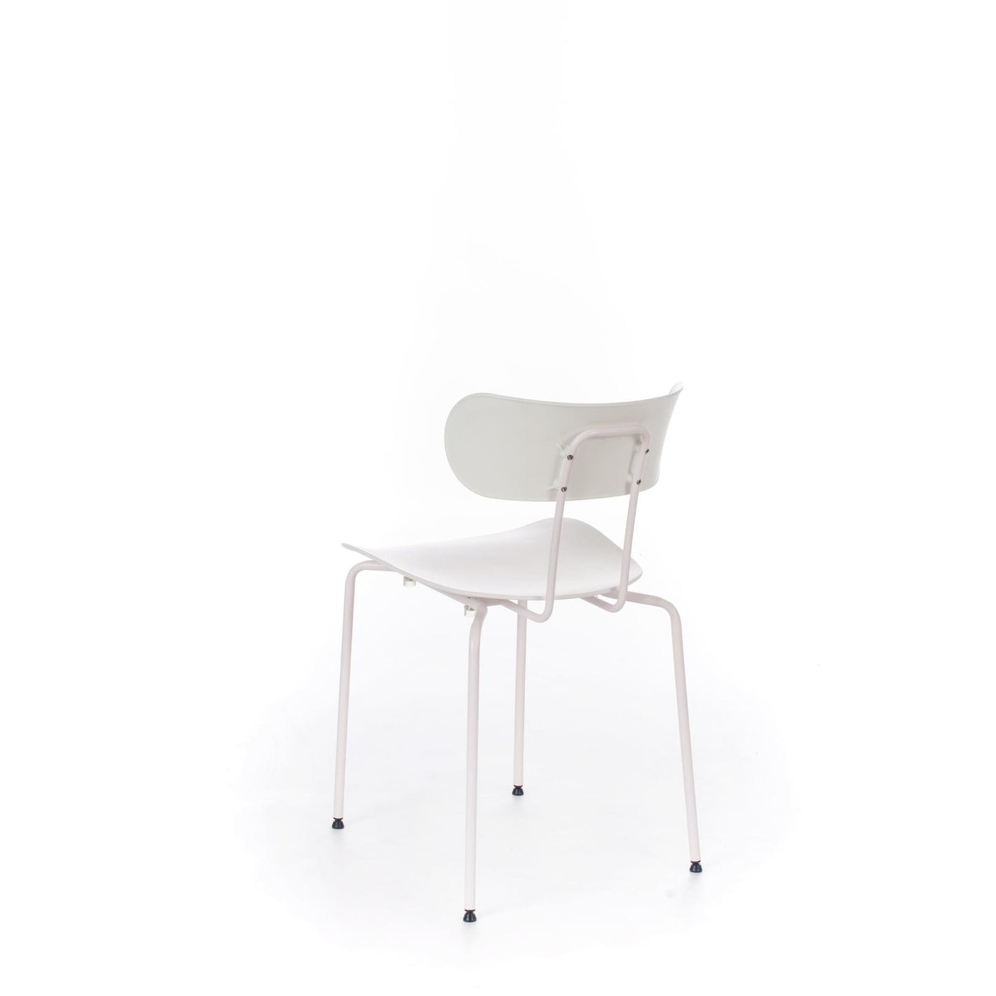 4x Chaise en polypropylène avec assise blanche