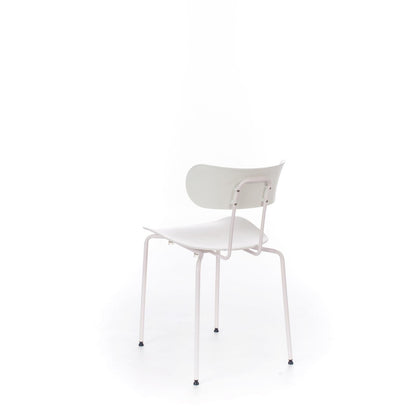 4x Chaise en polypropylène avec assise blanche