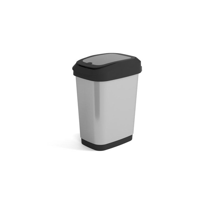 Poubelle en acier Curver Dual Touch 25l cm 37x26x47 h