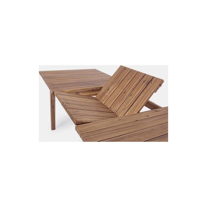 Table d'extérieur extensible en bois 180-240x90x h76 cm