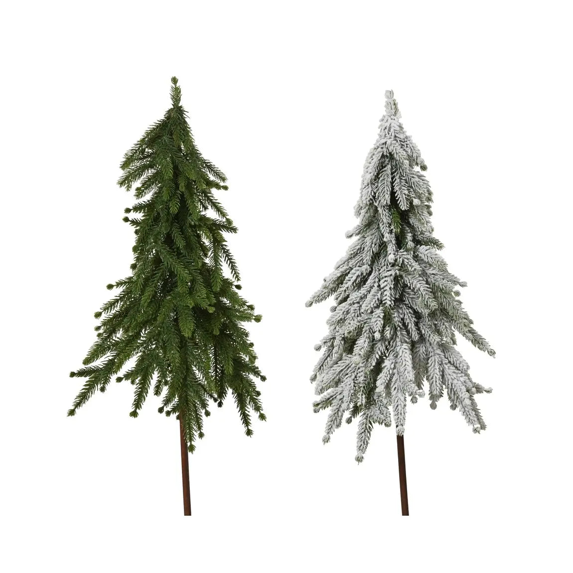 Mini albero di Natale verde e innevato Ø20 × H50 cm – 1 pezzo assortito