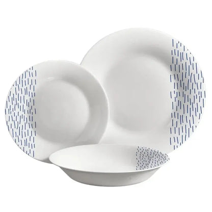 Ensemble de 18 assiettes rondes décorées