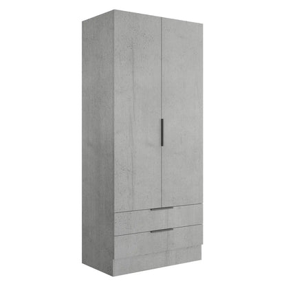 Armoire Composad en ciment avec 2 portes et 2 tiroirs 82x46x184h cm