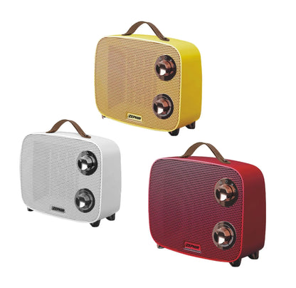 Aérotherme en céramique colorée. 1500w avec thermostat réglable