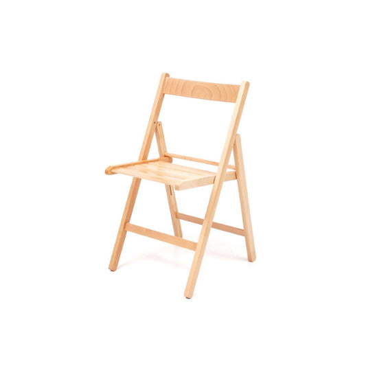 Chaise pliante en bois naturel 43x9x88h cm