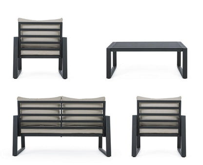 Ensemble salon de jardin Captiva anthracite