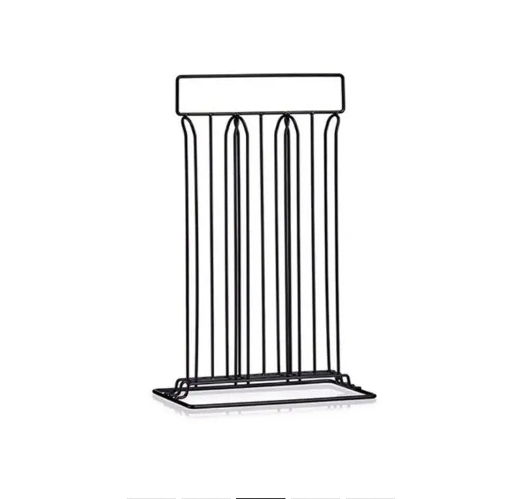 Porte-capsule pour 36 places en acier noir 10 x 38 x 24,8h cm