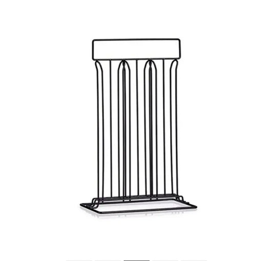 Porte-capsule pour 36 places en acier noir 10 x 38 x 24,8h cm